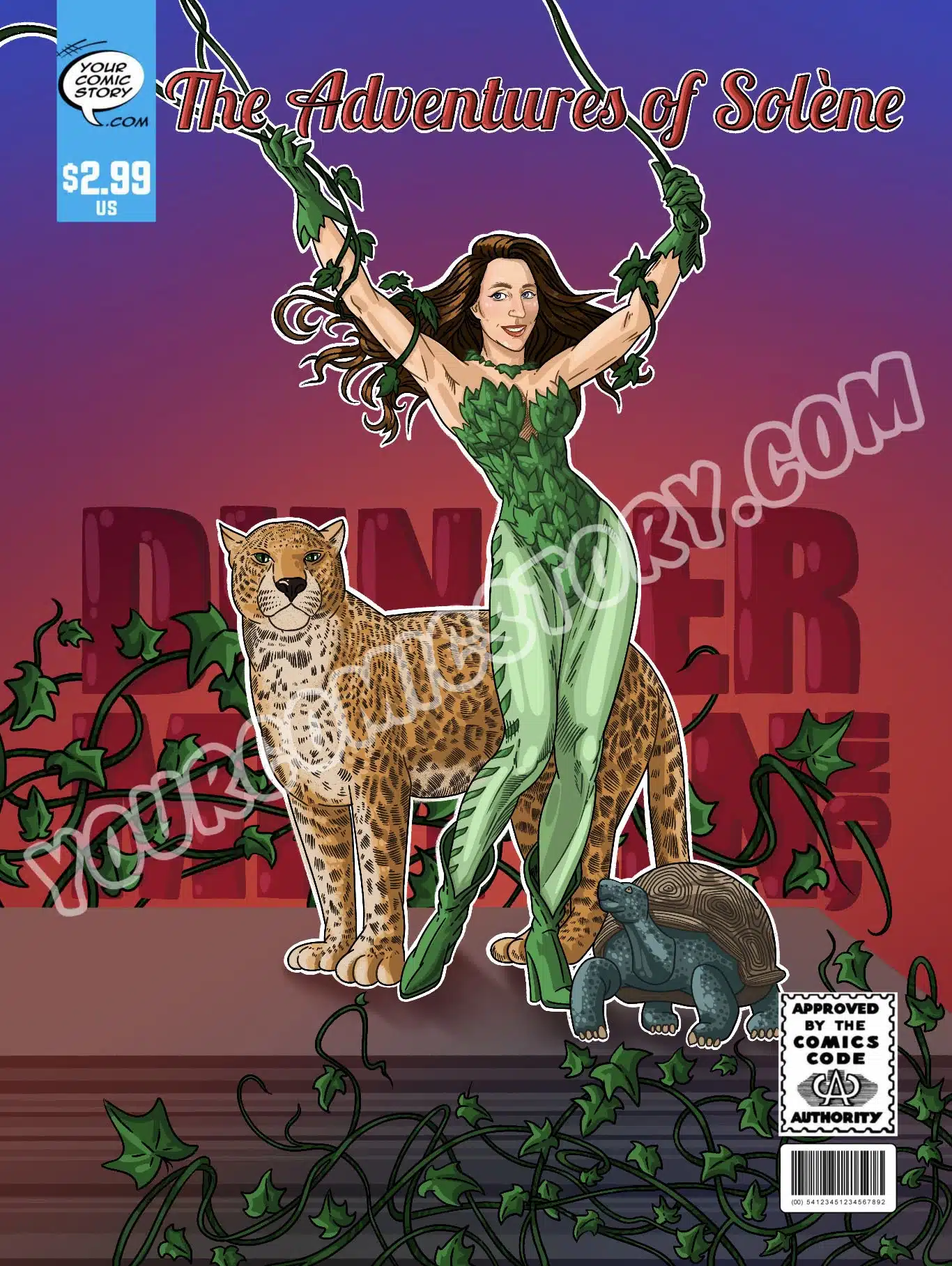 Custom illustration of a woman as a superhero - special gift for sister